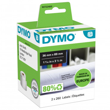 Dymo LabelWriter suuret osoitetarrat 89 x 36 mm (2) | E. Kylmälä Oy