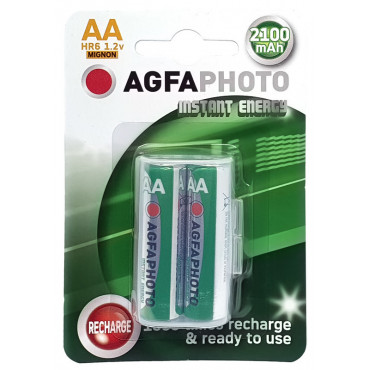 AgfaPhoto AA 2100 esiladattu akku x 2 -pakkaus | E. Kylmälä Oy