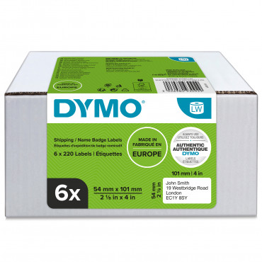 Dymo LabelWriter lähetys/nimitarrat 101 x  54 mm multipack (6) | E. Kylmälä Oy