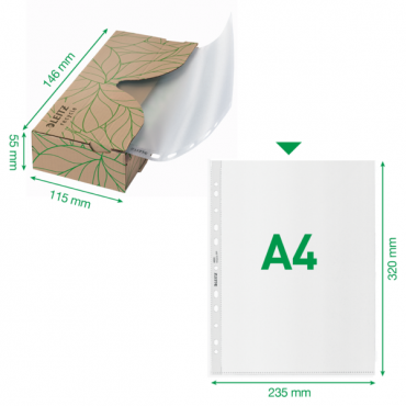 Leitz Recycle taskuannostelija 70my A4 (40) | E. Kylmälä Oy