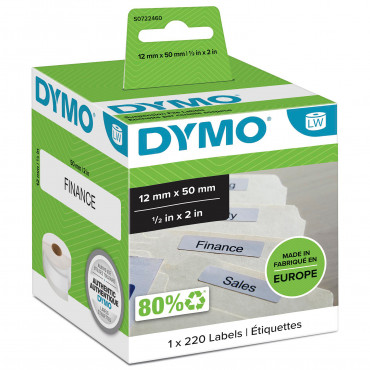Dymo LabelWriter riippukansiotarra 50 x 12 mm | E. Kylmälä Oy