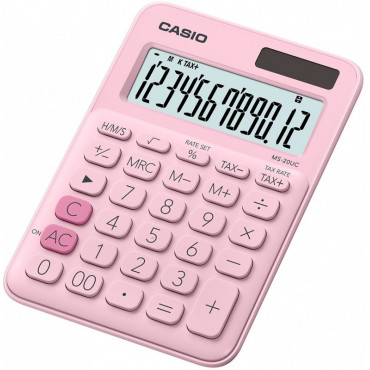 Casio MS-20UC PK pöytälaskin pinkki | E. Kylmälä Oy