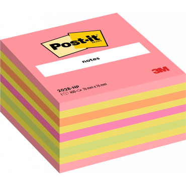 Post-it 2028 viestilappukuutio pinkki neon 76 x 76 mm | E. Kylmälä Oy