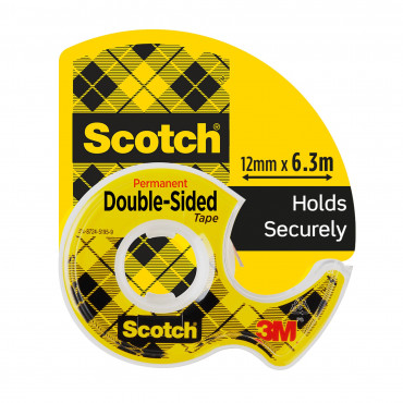 Scotch 136D kaksipuolinen teippi 12 mm x 6,3 m | E. Kylmälä Oy