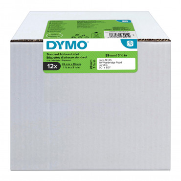 Dymo LabelWriter osoitetarra 89 x 28 mm multipack (12) | E. Kylmälä Oy