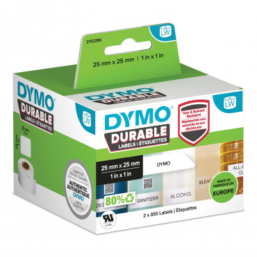 Dymo LabelWriter Durable kestotarrat 25 x 25 mm | E. Kylmälä Oy