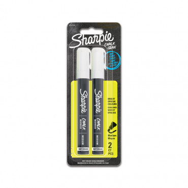 Sharpie Chalk Marker 2-blister valkoinen (2) | E. Kylmälä Oy