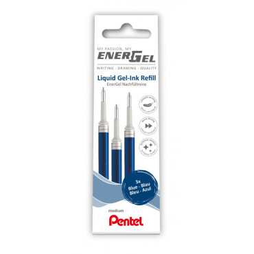 Pentel vaihtosäiliö Energel 0,7 3kpl sininen | E. Kylmälä Oy