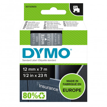 Dymo D1 tarrateippi 12 mm va/ki | E. Kylmälä Oy