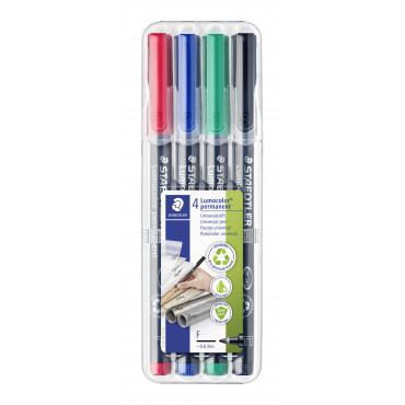 Staedtler Lumocolor F318 fine 4 värin sarja 0,6 mm | E. Kylmälä Oy