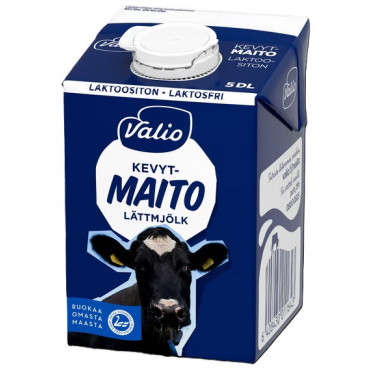 Valio kevytmaito 0,5 L laktoositon UHT | E. Kylmälä Oy