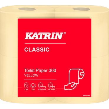 Katrin Wc-paperi 300 keltainen | E. Kylmälä Oy