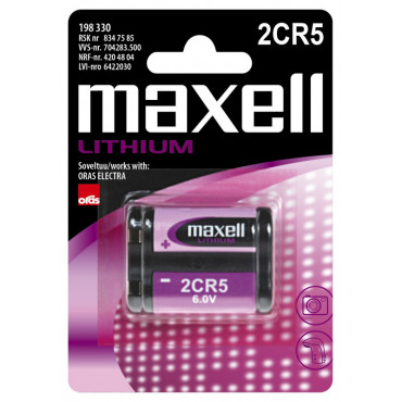 Maxell paristo 2CR5 (mm. Oras hanoihin) 1-pack | E. Kylmälä Oy