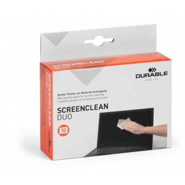 Screenclean Duo märkä/kuivapyyhe (10 paria) | E. Kylmälä Oy