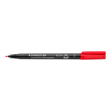 Staedtler Lumocolor F318 punainen 0,6 mm | E. Kylmälä Oy