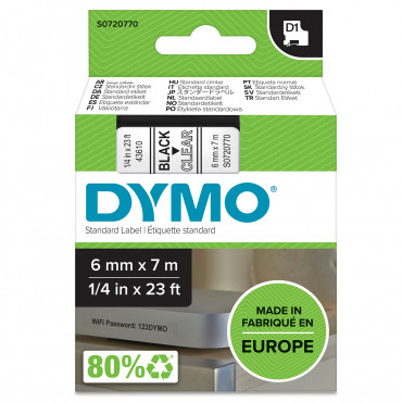 Dymo D1 tarrateippi 6 mm mu/ki | E. Kylmälä Oy