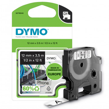 Dymo D1 tarrateippi 12 mm mu/va | E. Kylmälä Oy