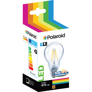 Polaroid LED filament kupu 4W E27 | E. Kylmälä Oy