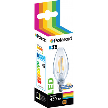 Polaroid LED filament kynttilä 4W E14 | E. Kylmälä Oy