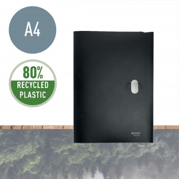 Leitz Recycle läppäkansio A4 PP musta | E. Kylmälä Oy