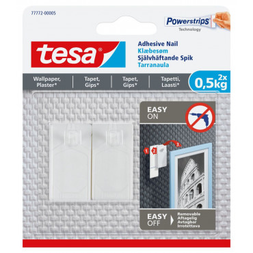 Tesa tapetti tarrakoukku 0,5 kg (2) | E. Kylmälä Oy
