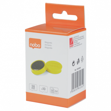 Nobo magneetit 38 mm 1,5 kg keltainen (10) Nobo magneetit 38 mm 1,5 kg keltainen (10) | E. Kylmälä Oy