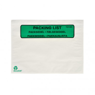 Pakkauslistapussi C5 EKO painettu (1000) Pakkauslistapussi C5 EKO painettu (1000) | E. Kylmälä Oy