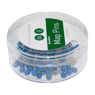 Karttaneula pyöreä sininen (100) Karttaneula pyöreä sininen (100) | E. Kylmälä Oy
