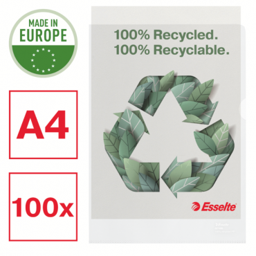 Esselte Recycled  muovitasku 100 mic A4 (100) Esselte Recycled  muovitasku 100 mic A4 (100) | E. Kylmälä Oy
