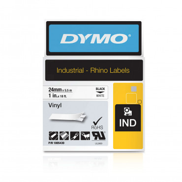 Dymo Rhino Industrial tarrateippi 24 mm mu/va vinyyli Dymo Rhino Industrial tarrateippi 24 mm mu/va vinyyli | E. Kylmälä Oy