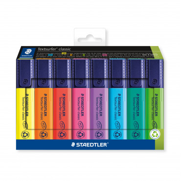 Staedtler TextSurfer Classic korostuskynä 8 värin sarja | E. Kylmälä Oy
