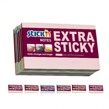 Stick′n viestilappu 76 x 127 mm Multipack (6) neonväri | E. Kylmälä Oy