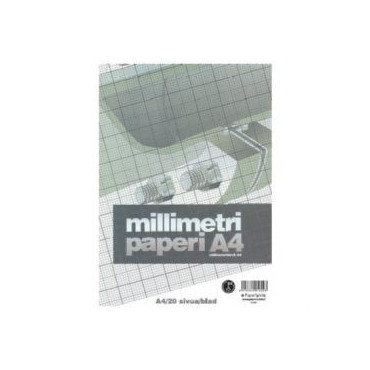 Millimetrilehtiö A4/20 oranssi | E. Kylmälä Oy