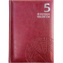 5 vuoden kalenteri, päiväämätön, viininpunainen | E. Kylmälä Oy