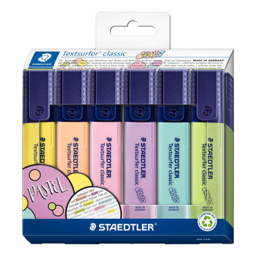 Staedtler Textsurfer Classic korostuskynä pastelli 6-v sarja | E. Kylmälä Oy