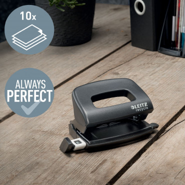 Leitz Recycle NeXXt lävistäjä 10 arkkia musta | E. Kylmälä Oy