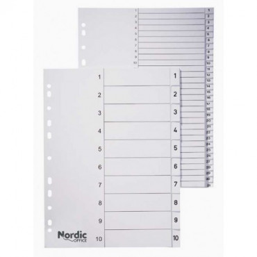 Nordic Office muovirekisteri A4 1-31 valkoinen | E. Kylmälä Oy