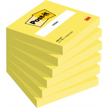 Post-it 654 viestilappu neonkeltainen 76 x 76 mm (6) | E. Kylmälä Oy