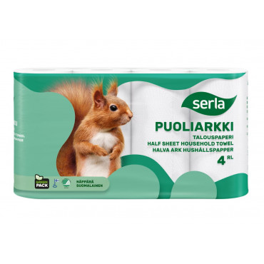 Serla talouspaperi puoliarkki valkoinen (skk) | E. Kylmälä Oy