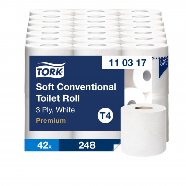 Tork Soft WC-paperi, perinteinen, valkoinen T4 | E. Kylmälä Oy