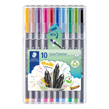 Staedtler Triplus fineliner 334 0,3 mm 10-v sarja | E. Kylmälä Oy