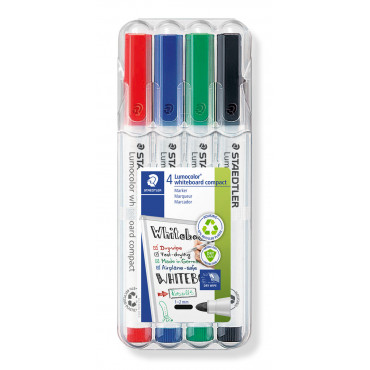Staedtler Lumocolor 341 valkotaulukynä 4-v sarja 1-2 mm | E. Kylmälä Oy