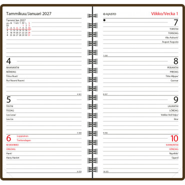 Agenda horizontal, ruskea | E. Kylmälä Oy