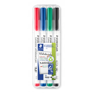 Staedtler Lumocolor 301 valkotaulukynä 4 värin sarja 1,0 mm | E. Kylmälä Oy