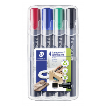 Staedtler Lumocolor 350 huopakynä 4-v sarja 2-5 mm viisto | E. Kylmälä Oy