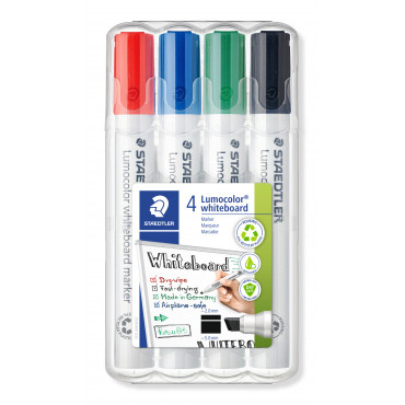 Staedtler Lumocolor 351B valkotaulukynä 4-v sarja 2-5 mm viisto | E. Kylmälä Oy