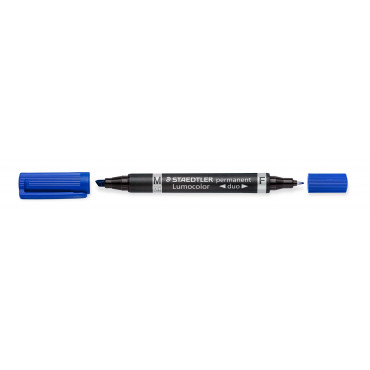 Staedtler Lumocolor 348 DUO huopakynä sininen 0,6 mm/1,5 mm | E. Kylmälä Oy