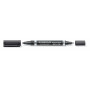 Staedtler Lumocolor 348 DUO huopakynä musta 0,6 mm/1,5 mm | E. Kylmälä Oy