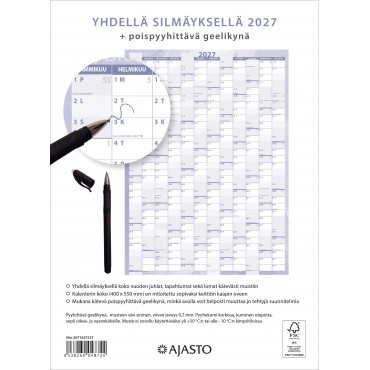 Yhdellä silmäyksellä + poispyyhittävä geelikynä | E. Kylmälä Oy
