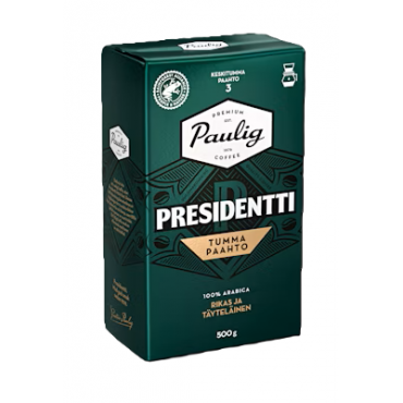 Kahvi Presidentti 500 g tumma paahto PJ | E. Kylmälä Oy